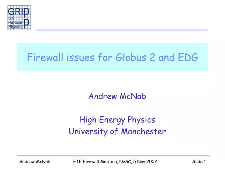 firewall issues for globus 2 and edg