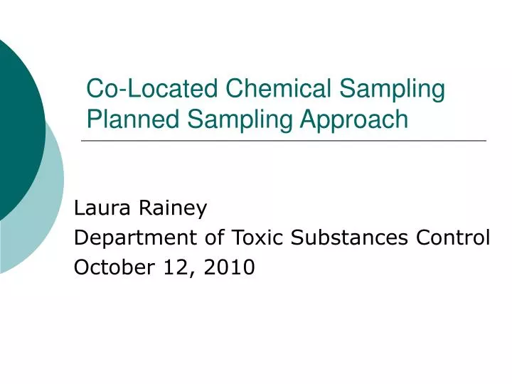 co located chemical sampling planned sampling approach