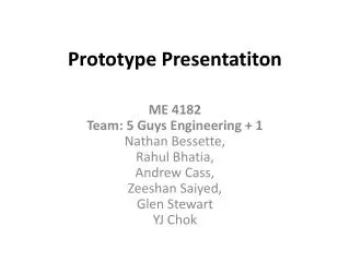 Prototype Presentatiton