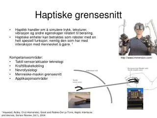 haptiske grensesnitt