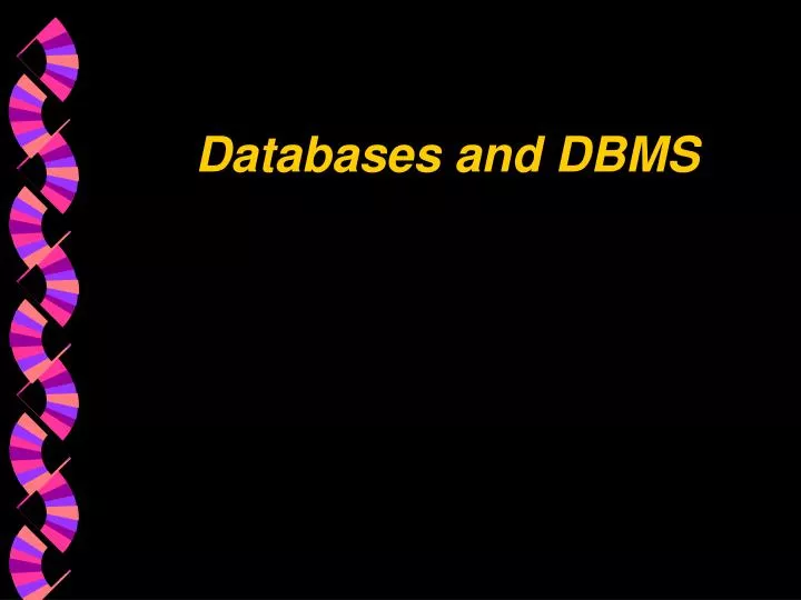 databases and dbms