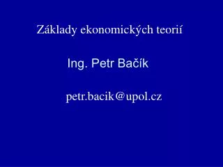 ing petr ba k