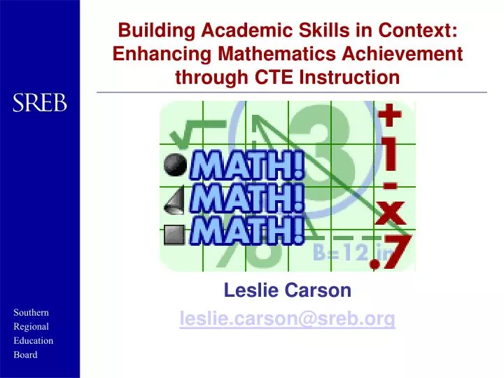 building academic skills in context enhancing mathematics achievement through cte instruction