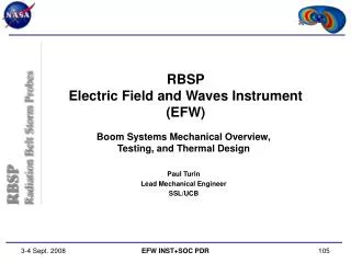 RBSP Electric Field and Waves Instrument (EFW)