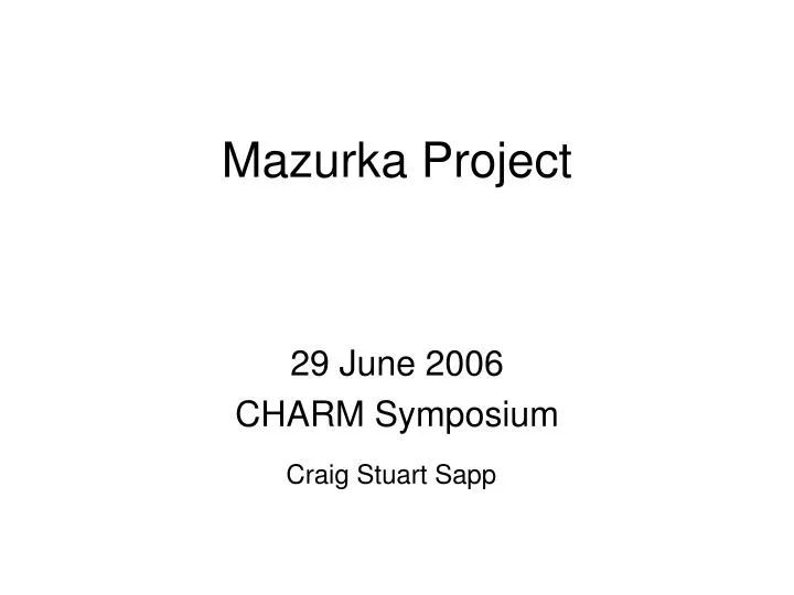 mazurka project