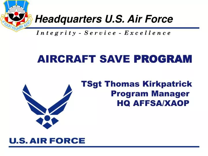 aircraft save program