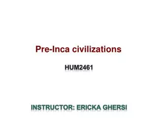 Pre-Inca civilizations