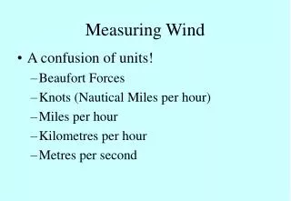 Measuring Wind