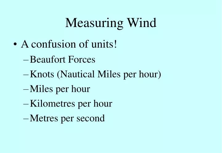 measuring wind