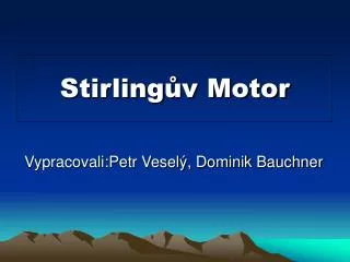 stirling v motor