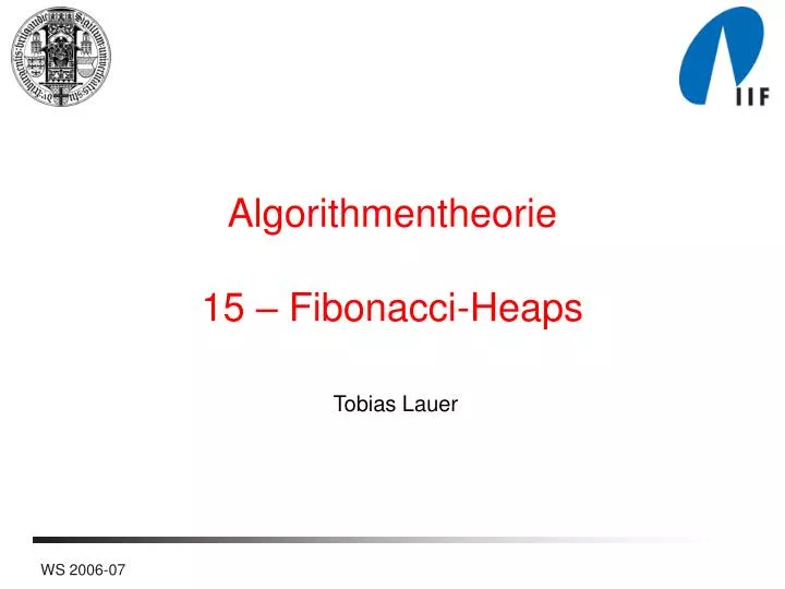 algorithmentheorie 15 fibonacci heaps