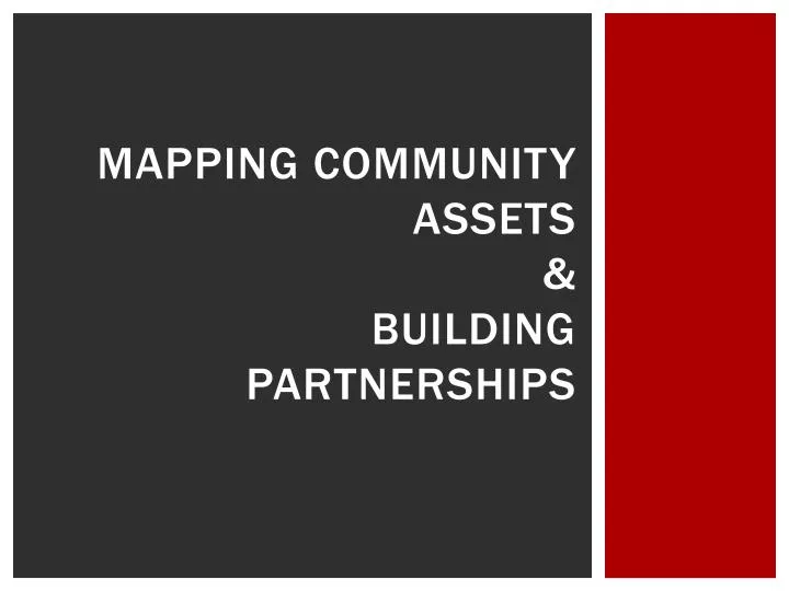 mapping community assets building partnerships