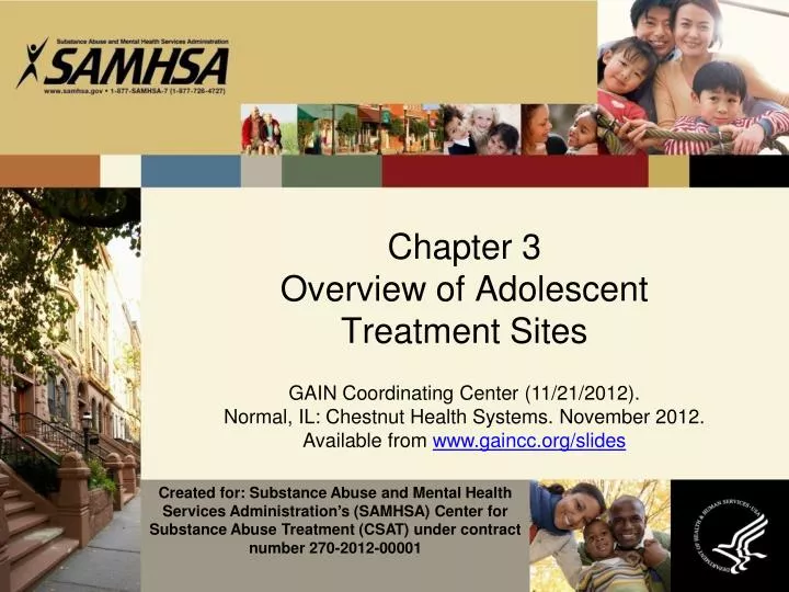 chapter 3 overview of adolescent treatment sites