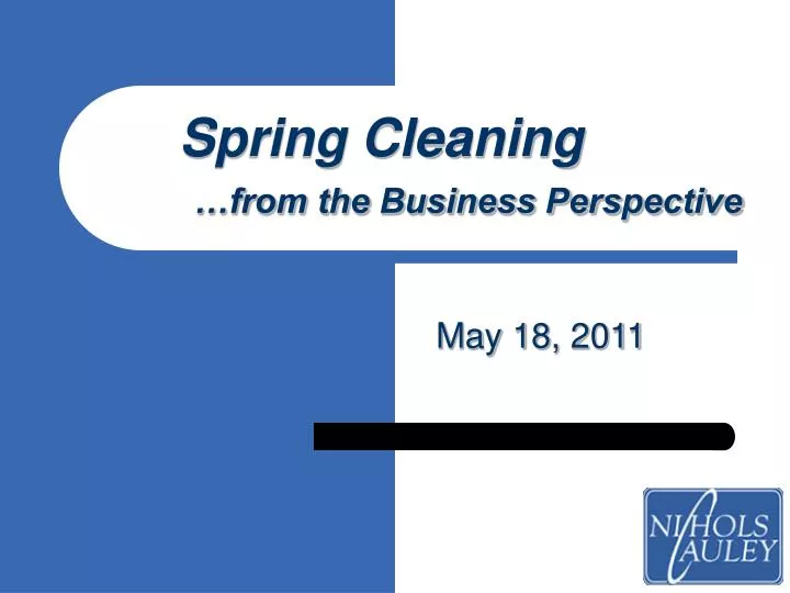 spring cleaning from the business perspective