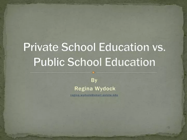 private school education vs public school education