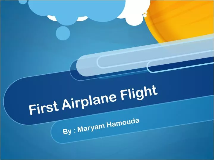 first airplane flight