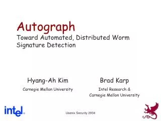 Autograph Toward Automated, Distributed Worm Signature Detection