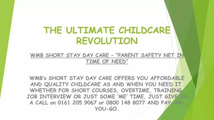 the ultimate childcare revolution