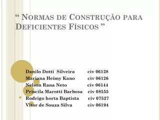 normas de constru o para deficientes f sicos