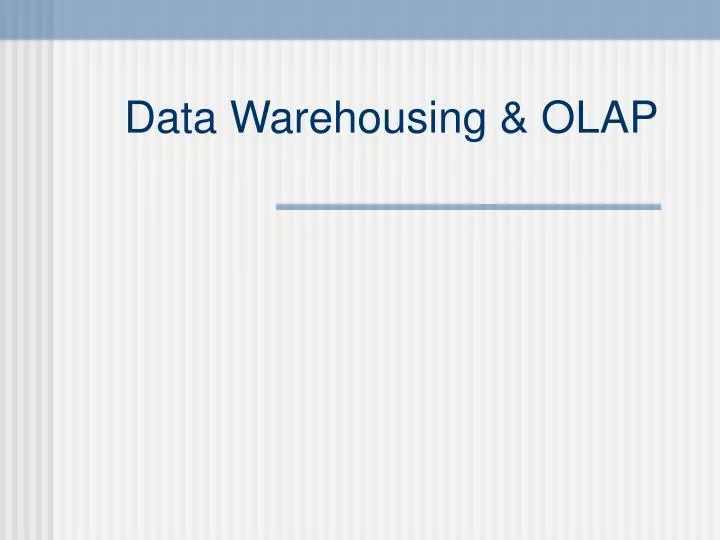data warehousing olap