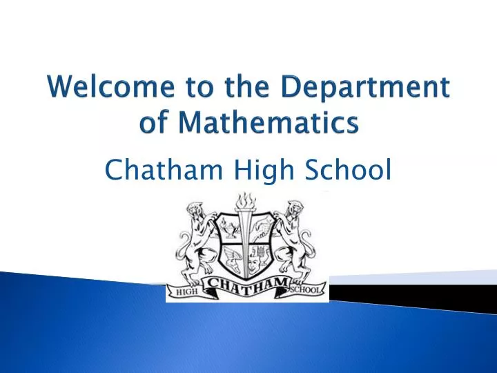welcome to the department of mathematics