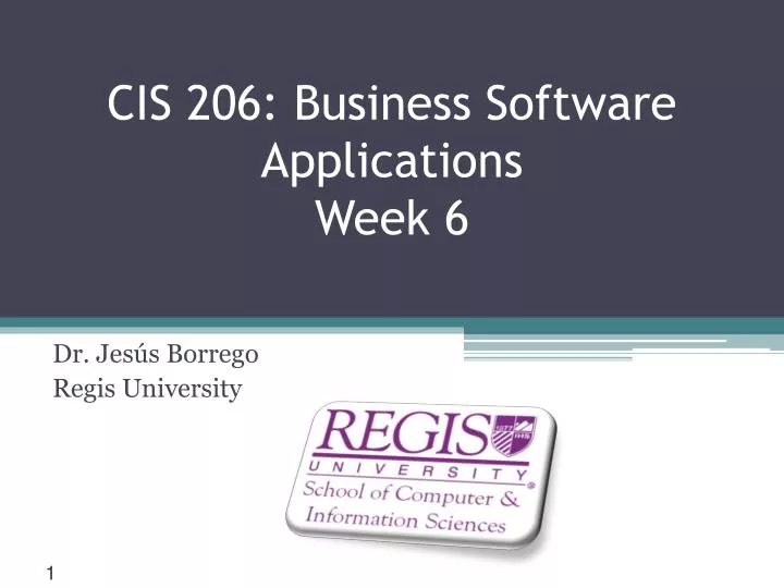 cis 206 business software applications week 6