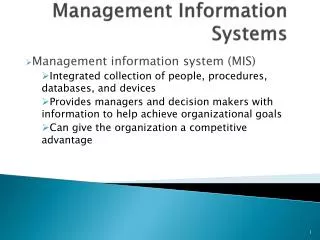 An Overview of Management Information Systems