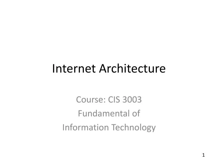 internet architecture