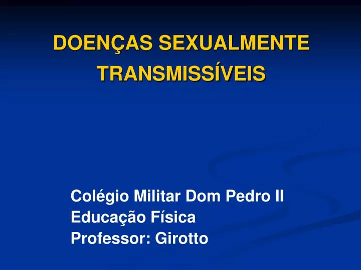 Ppt Doen As Sexualmente Transmiss Veis Powerpoint Presentation Free Download Id