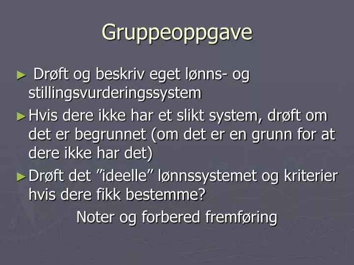 gruppeoppgave