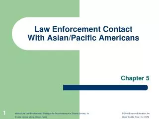 Law Enforcement Contact With Asian/Pacific Americans