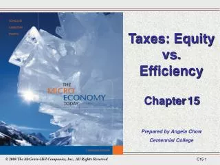 Taxes: Equity vs. Efficiency