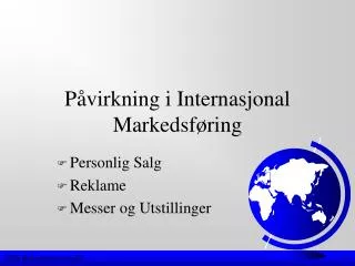 p virkning i internasjonal markedsf ring