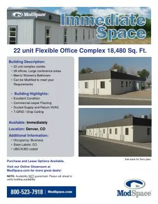 22 unit Flexible Office Complex 18,480 Sq. Ft.