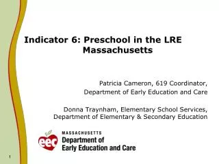 indicator 6 preschool in the lre massachusetts