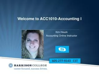 Welcome to ACC1010-Accounting I