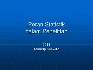 peran statistik dalam penelitian