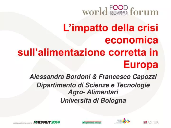 l impatto della crisi economica sull alimentazione corretta in europa