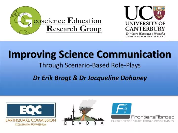 improving science communication through scenario based role plays