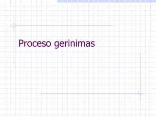 proceso gerinimas