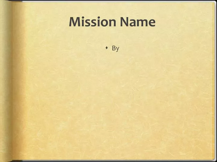 mission name