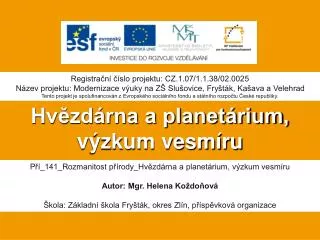 hv zd rna a planet rium v zkum vesm ru
