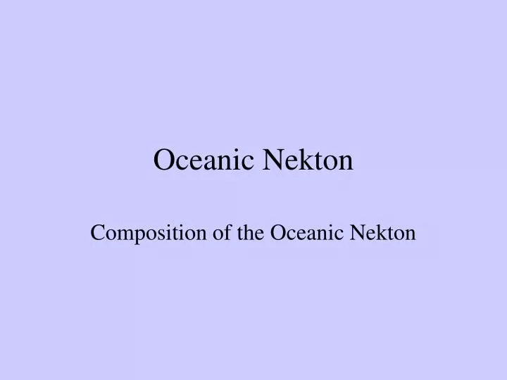 oceanic nekton