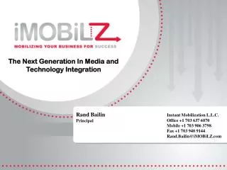 The Next Generation In Media and Technology Integration