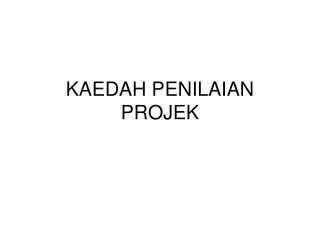 kaedah penilaian projek