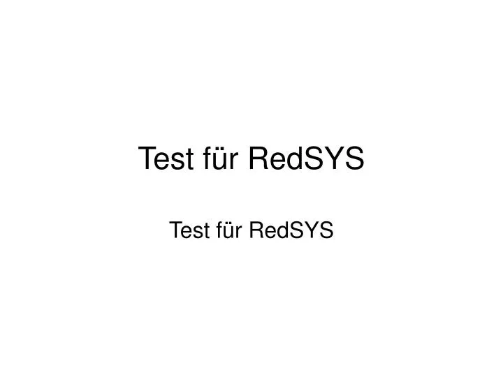 test f r redsys