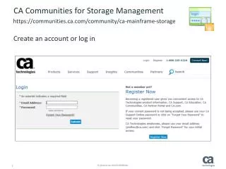 CA Communities for Storage Management
