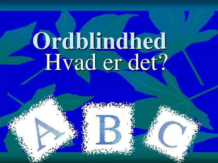 ordblindhed