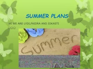 summer plans