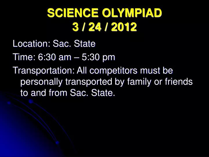 science olympiad 3 24 2012